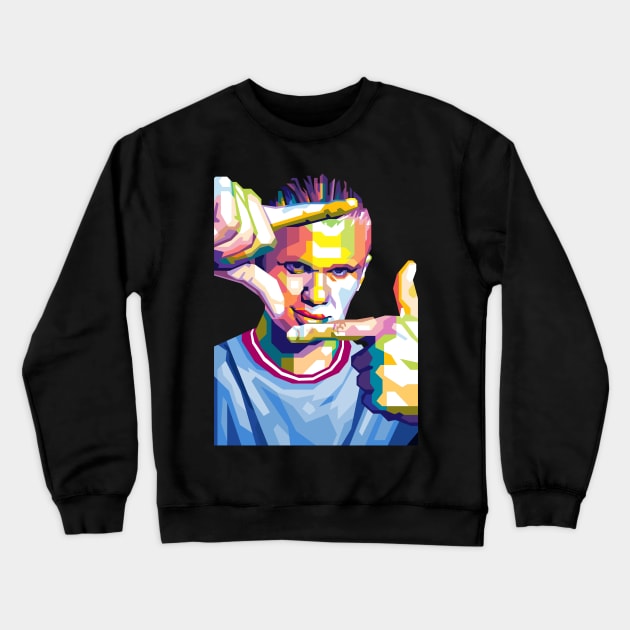 Erling Haaland in WPAP Style Crewneck Sweatshirt by giltopann